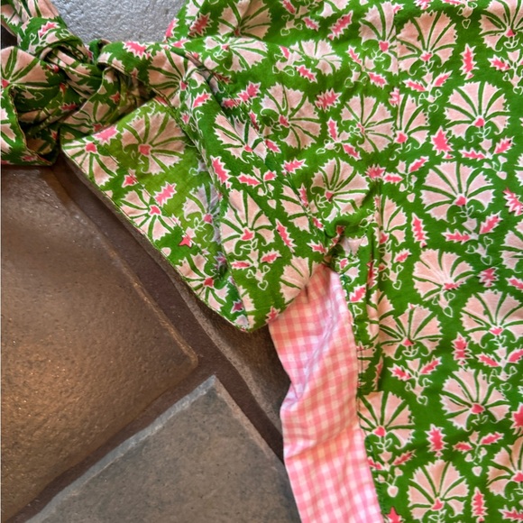 Elizabeth Wilson Green and White Flutter Sleeve Casual Sundress - Picture 4 of 9